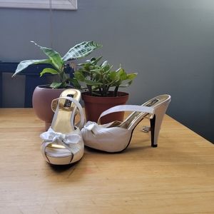 White high heel shoes